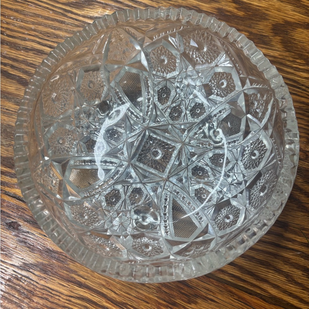 Vintage Early American Pressed Glass (EAPG) Bowl 7”x3.5”
